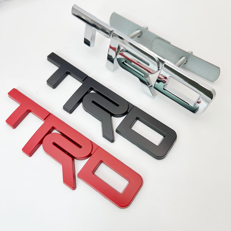Logotipo 3D Metal TRD Emblema Da Grade Dianteira Do Carro Adesivo Porta-Malas Traseiro Para Toyota Tundra Camry Prado Au