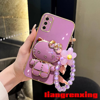 Caixa Telefônica samsung M12 M23 M52 M11 m51 m31 m21 m20 Softcase silicone Galvanizado À Prova De Choque Capa Do Pára-Choques Novo design Pulseira Flower Bracelet Para Meninas DDHK01