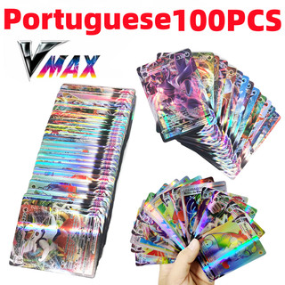 Kit de 20/100 Cartas Pokémon BRILHANTE Carta Pokémon VMAX/EX/VSTAR Português