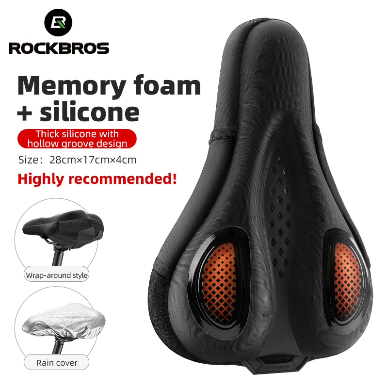 Capa De Almofada De Bicicleta Rockbros Silicone Espessado Confortável De Estrada