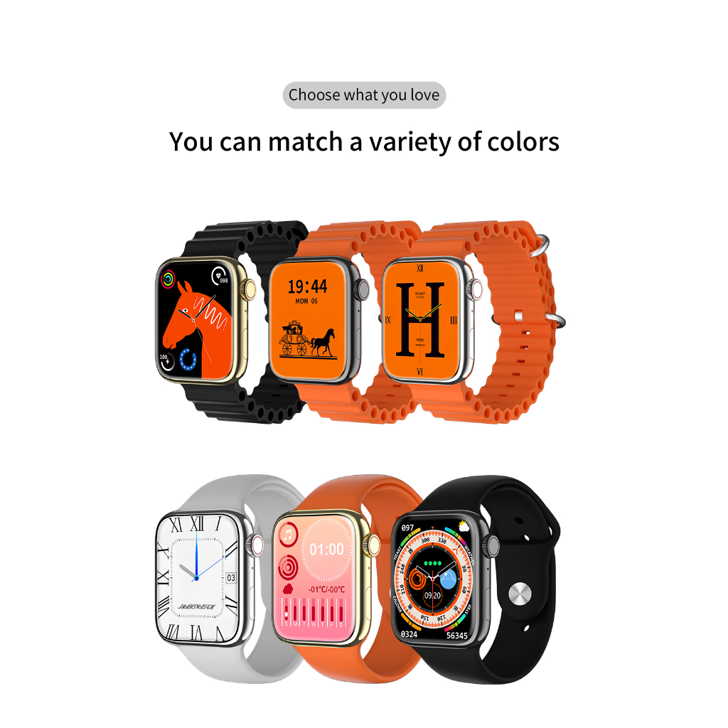 relógio smartwatch Smartwatch H8 Smart Watch Series NFC Calculadora Cardíaca Monitoramento Da Frequência Relógio Inteligente Digital Masculino relógio feminino digital