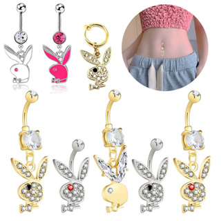 FLYTOP Prego De Coelho Navel Liso Personalidade De Aço Inoxidável Botão De Universal Ring Piercing Jewelry em Oferta na Shopee