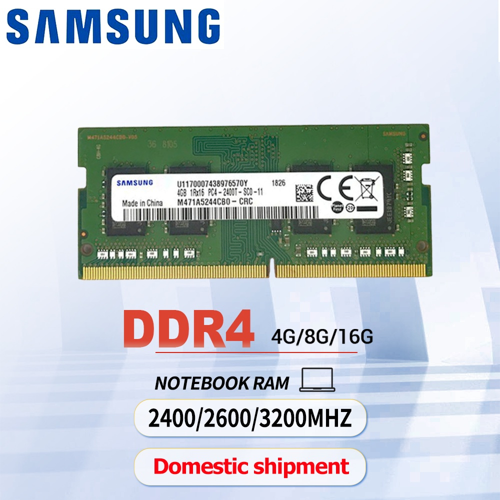 Memória Para Notebook Samsung RAM DDR4 SODIMM 8GB 16GB 2133 2400 2666MHZ 1.2V 260Pin Módulo De