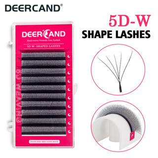 DEERCAND Cílios 5D Em Forma De W Estendido Macio E Confortável C/D Encaracolado Pessoais Encaracolados