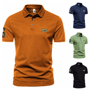 Camisa pólo masculina camiseta de manga curta de verão Camisa pólo militar tática respirável Casual Street Wear Lapel Boys Short-Sleeved Plus Size