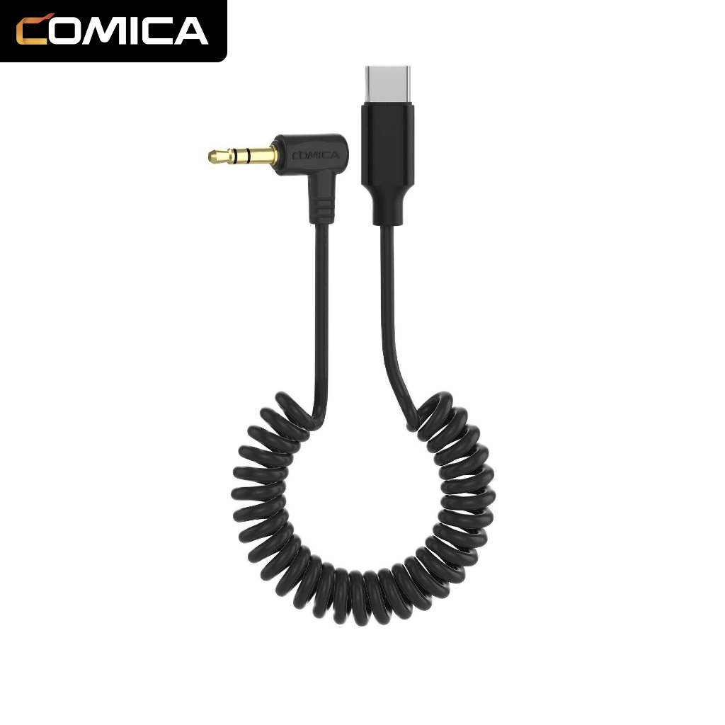 Comica Cvm-D-Uc Ii 3,5 mm Trs para cabo de áudio de microfone USB-C com saída digital compatível com Dji Action 3 e smartphones Android Samsung, Huawei, Realme