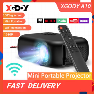 XGODY A10 Mini Projetor Sem Fio Com Tela Mesma Telefone Espelhamento Home Theater Movie Player LCD Portátil