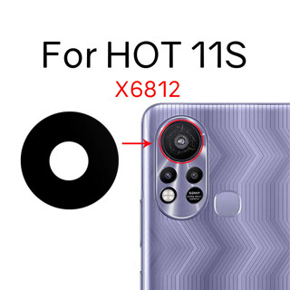 Lente De Vidro Da Câmera Traseira Para Infinix Hot 11S Substituição Com Adesivo X6812