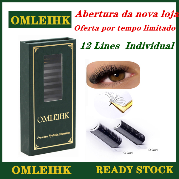 OMLEIHK Individual Classic Mink Lashes 0.07eyelash Extensão volume Russo Para Cílios Originais