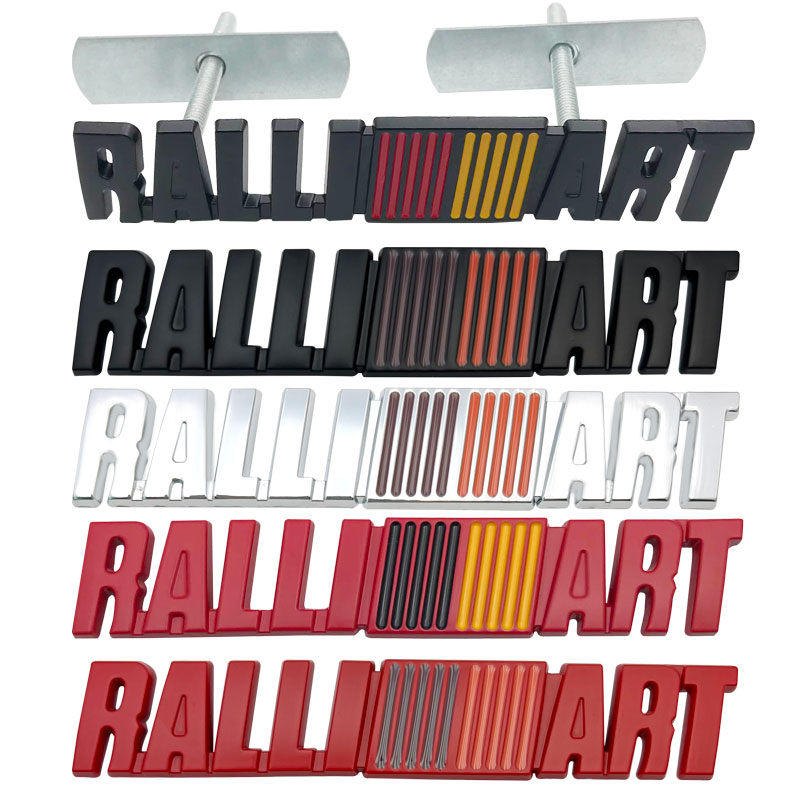 3d Metal Decoração Do Carro RalliArt Logotipo Decalque Frente Capô Grade Emblema Para Mitsubishi Lancer 9 10 Asx Outland