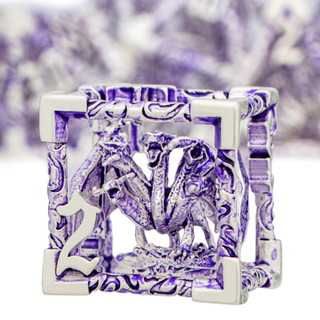 Oco DND Metal Dados Dragão Prata Púrpura D E Calabouços Dragões Pathfinder Jogo De Mesa + Poliédricos RPG