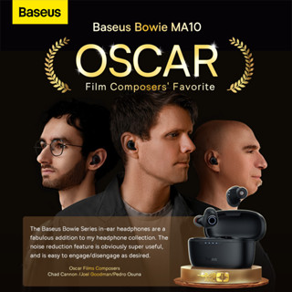 Baseus Bowie MA10 ANC Fone De Ouvido Sem Fio Bluetooth 5.3 48dB Ruído Cancelando 140h IPX6 À Prova D