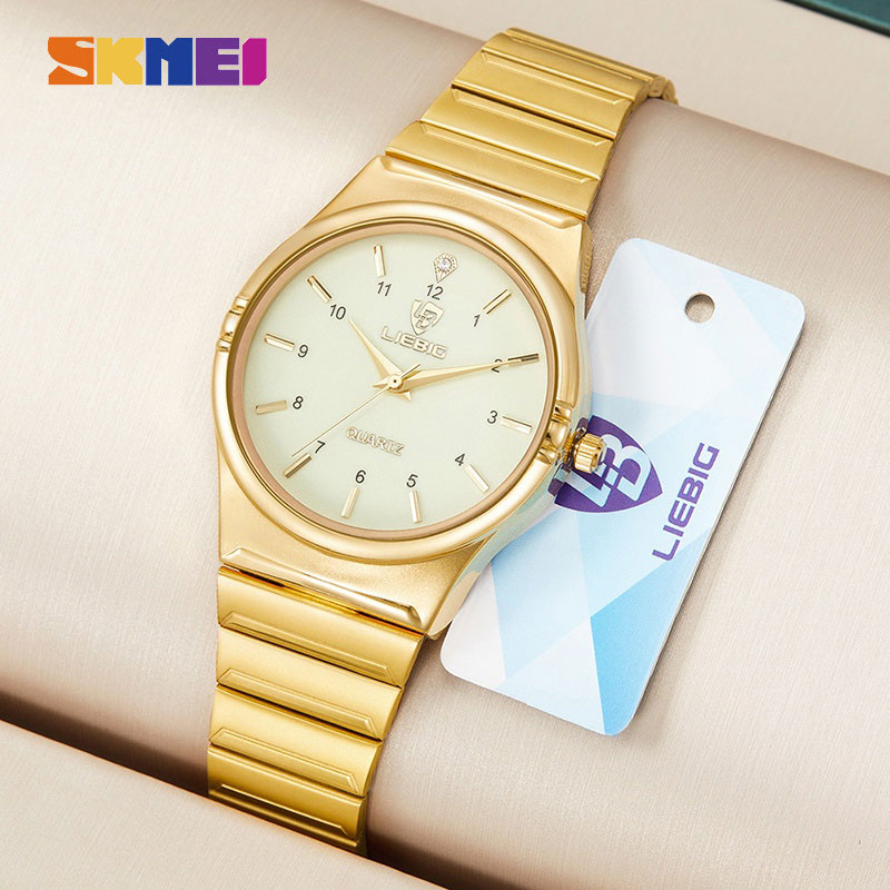 Relógio SKMEI Para Mulheres Marca original De Quartzo De Ouro Casal De Relógios À Prova D'água Senhoras - Watches