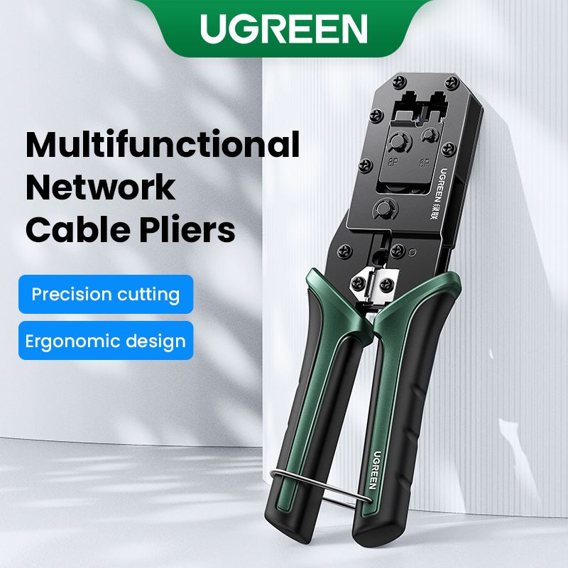 UGREEN 3 Em 1 Multifuncional Crimpagem Corte Decapagem Alicate De Cabo De Rede Para Cat 6 6A 7 8