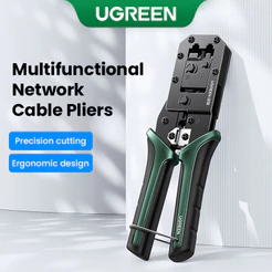 UGREEN 3 Em 1 Multifuncional Crimpagem Corte Decapagem Alicate De Cabo De Rede Para Cat 6 6A 7 8