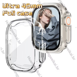Relógio smartwatch Caixa Completa Para Inteligente 3 4 5 6 7 8 9 se Capa ultra Macia 45mm 49mm ht99 w27 pro max t500 h11 Olá hk8 hk9 transparancy De silicone