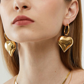 Brincos Assimétricos Grandes Para Mulheres Novo Ouro Cor Jóias De Moda Menina Presente