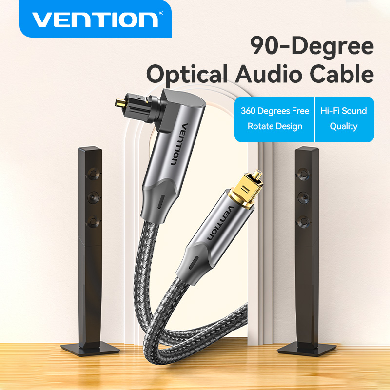 Venção Cabo De Áudio Óptico Fibra Óptica Digital Para CD Blu-ray DVD Toslink SPDIF Xbox Soundbar