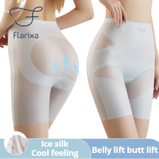 Flarixa Ultra Fino Calção De Segurança De Seda Controle Calcinha Cuequinha Feminina Emagrecedora Calça De Modelador De Quadril Respirável