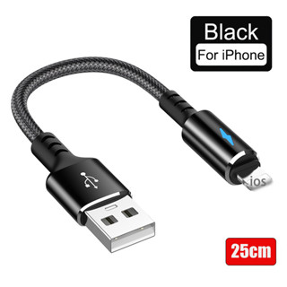 Cabo De Dados USB 25CM Curto Portátil Para Carregamento De IPhone Android Kable 0.25M Tipo C Carga Rápida Carregador De Banco De Energia Mini
