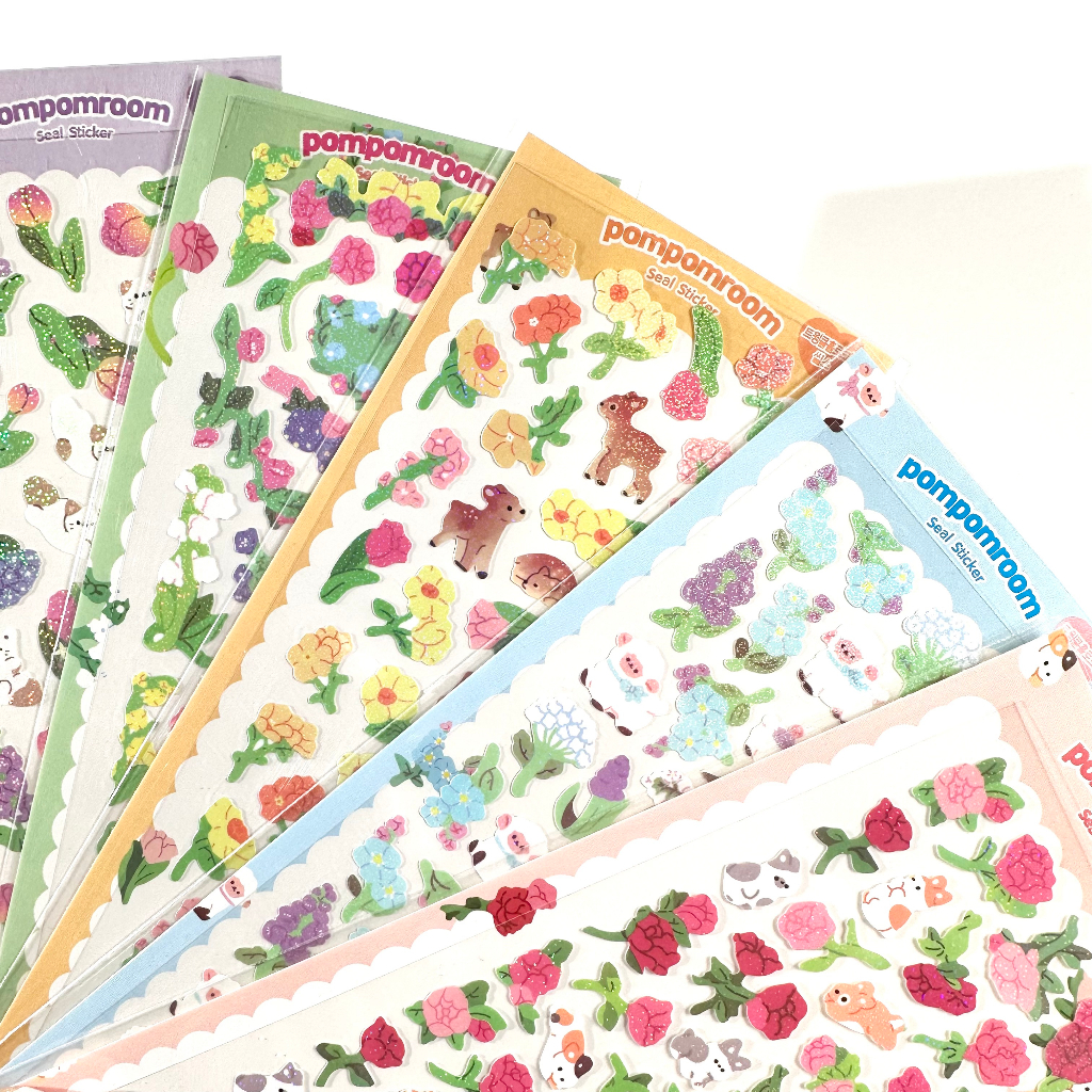 Coreano Laser Bonito Dos Desenhos Animados Animal Flor Tulipa Rosa Ovelha Coelho Adesivos Manual Diário Diy Adesivos em Oferta na Shopee