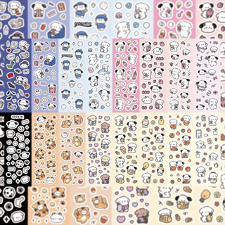 Coreano Bonito Dos Desenhos Animados Pequeno Cão Branco Padrão À Prova D' Água Adesivo Diário Manual Caderno Diy Adesivo em Oferta na Shopee