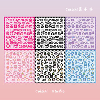 Autocolantes Decorativos Estilo Coreano Pixel Fofo Adesivos Manual Diário De Estudo Papelaria Diy