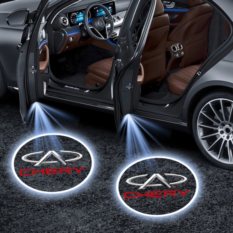 Lâmpada De Boas Vindas Para Carro HD Projetor Porta De Sem Fio Luz Decoração LED Chery Tiggo 2 4 7 8 Pro 2022 QQ Arrizo IQ Fulwin