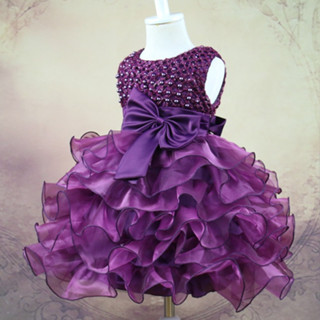 Tutu Beading Flower Vestido De Bebê Festa De Casamento Sem Mangas De Aniversário Batismo Para Meninas