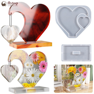 FLYTOP Molde Fotográfico Em Forma De Coração Epoxy De Amor Para A Fabricação De Resinas Feitas Mão em Oferta na Shopee