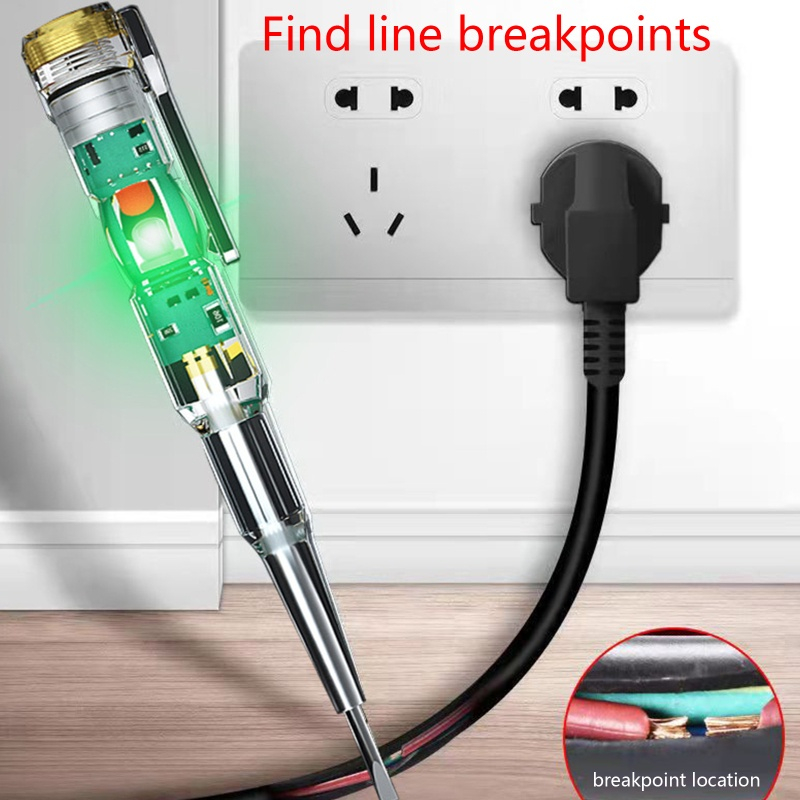 Caneta Testadora de Tensão Teste de Tensão Sem Contato Ferramenta de Teste de Tensão Caneta Ferramenta de Teste de Indução Elétrica Ferramenta de Teste de Duas Cores Indi Dge LED Light