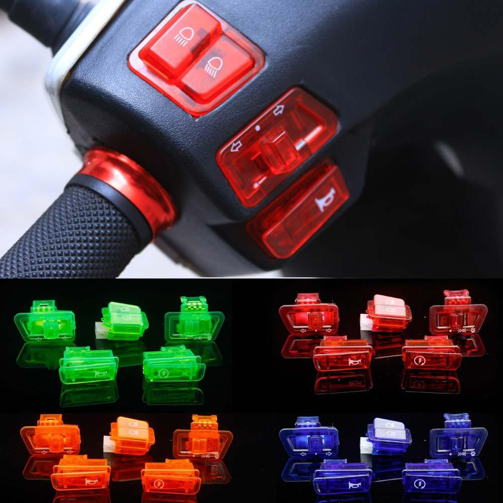 【Allyn】Botão da motocicleta Kit 5 Botões Pisca/Buzina/Farol/Luz Honda Biz 100 Ks GY6 50CC 125CC 150CC Acessórios para motociclos