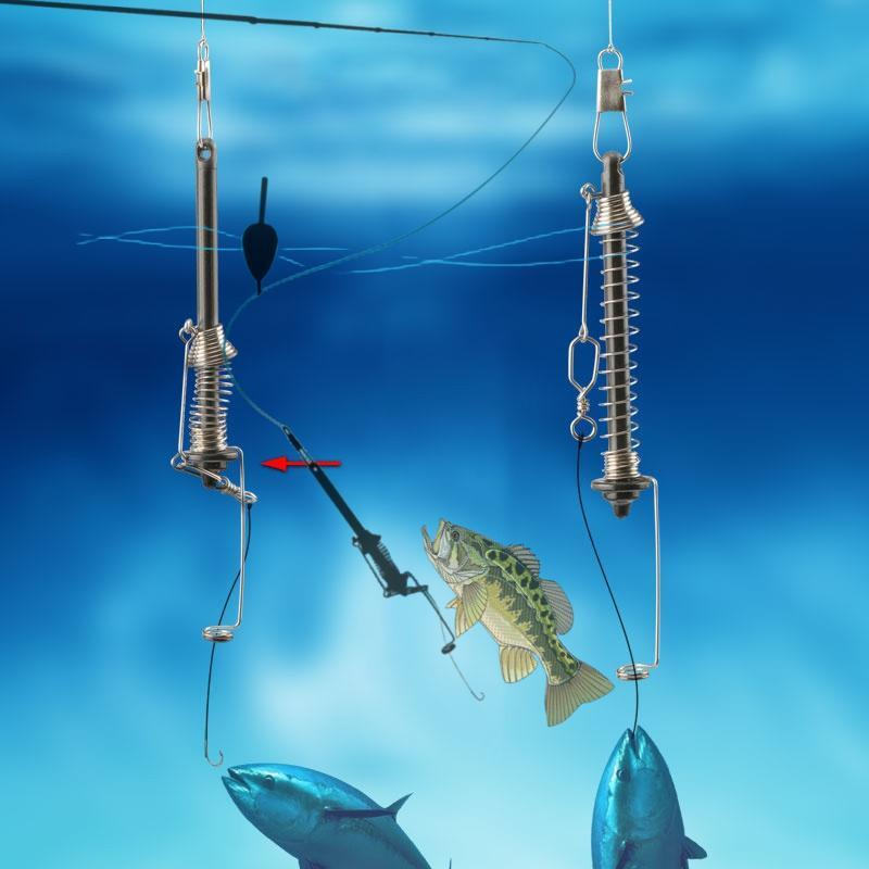 Gancho de pesca automática catapulta equipamento de pesca em Oferta na Shopee