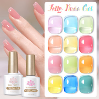 BORN PRETTY 10ml Gel De Geleia Nu Série Verão Polimento De Translúcido Suprimentos De Unhas Translúcidos Vernis Semi Permanente UV Manicure Arte