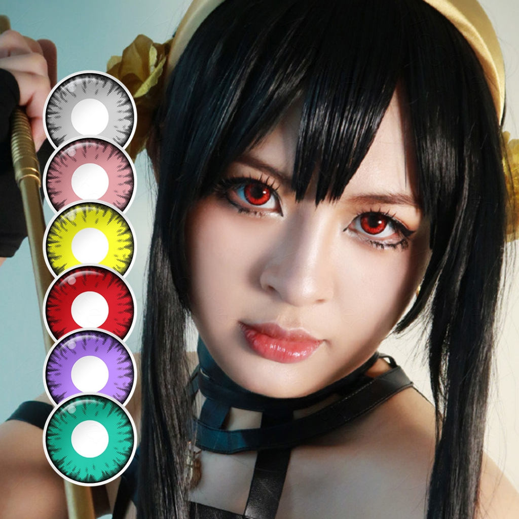Vampiro Lentes De Contato Cosplay Olhos Para Halloween Maquiagem Festa Olhos Grandes 1 Par