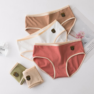 Morandi Calcinha De Algodão Feminino Cor Cintura Média Lingerie Confortável