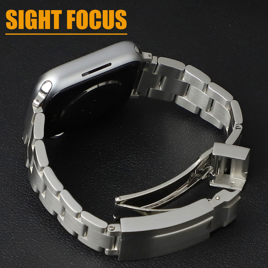 Pulseira De Relógio De Aço Inoxidável Para Appl * e Watch Rolex Band Ultra 8 SE 7 49MM 45MM 41MM 44MM 40MM iWatch 6 5 4 