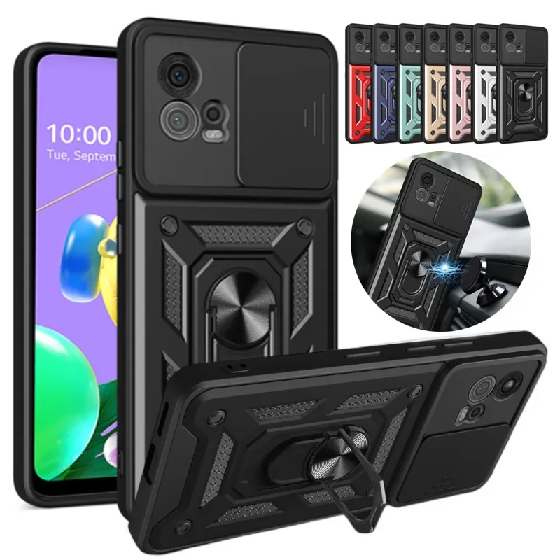 Capa De Celular Anti-Queda Para MOTO G10 G20 G30 G22 G32 G60 E13 G13 G23 G53 G73 E32 E32S Fusão Com Suporte Anel Traseiro Impacto