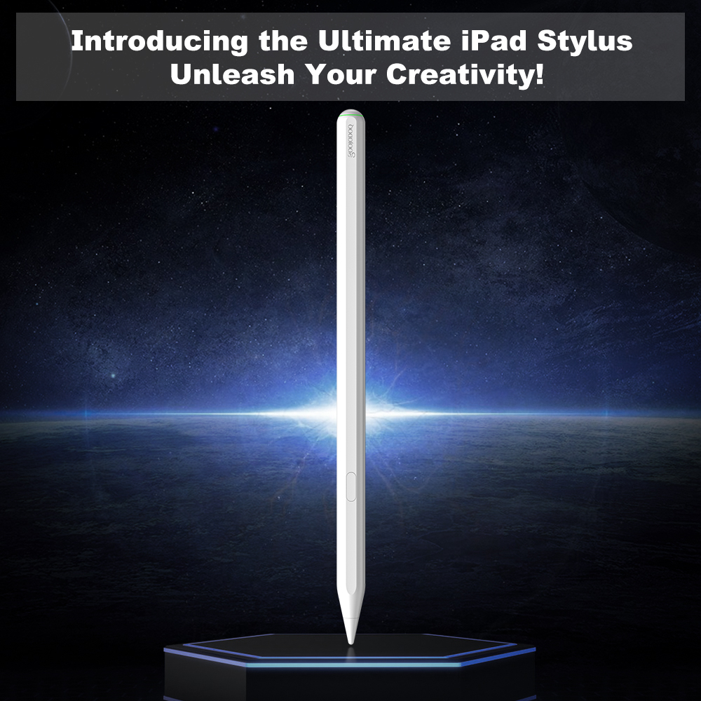 GOOJODOQ GD13pro lápis Stylus Pencil para iPd com retorno de um botão, função de ativação automática Palm Rejection com carregador sem fio, Active Pencil Pen para iPd mini 6 Air 4 Air 5 2019 2020 2021 Pro 11 Pro 12.9 - detalhe