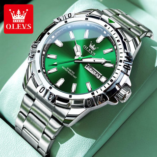 OLEVS Relogio Relógios Masculinos Luxo Prova Da água Original Dourado Esportivo Prata Preto De Aço Cronógrafo Quartzo 5560 em Oferta na Shopee