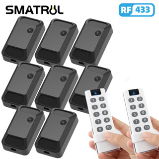 Smatrul Inteligente Sem Fio Interruptor De Luz Elétrica 433 Mhz Rf 10 Chave Do Relé De Controle Remoto Receptor Casa Levou Lâmpada On / Off 220 V 110 V