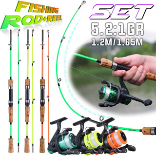 Sougayilang 1.2m Resina De Carretel De Cana De Pesca 5.2 : 1 Alta Velocidade Para O Lago Do Rio Max Drag 10kg