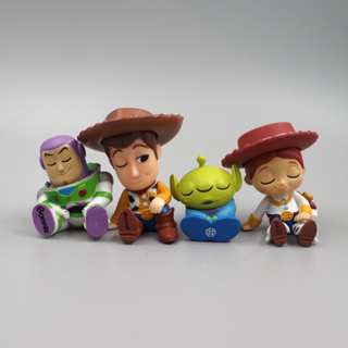 4 Pçs/Set Anime Toy Story Figura Woody Buzz Lightyear Jessie Aliens Sleep Q Versão PVC Figuras De Ação Modelo Boneca Bri em Oferta na Shopee