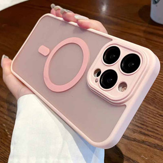 Nova Capa Magnética Transparente Fosca Ultra Fina À Prova De Choque Para O iPhone 14 Pro 13 12 11 15 Max Hard Full Cover Com Proteção Da Lente Câmera
