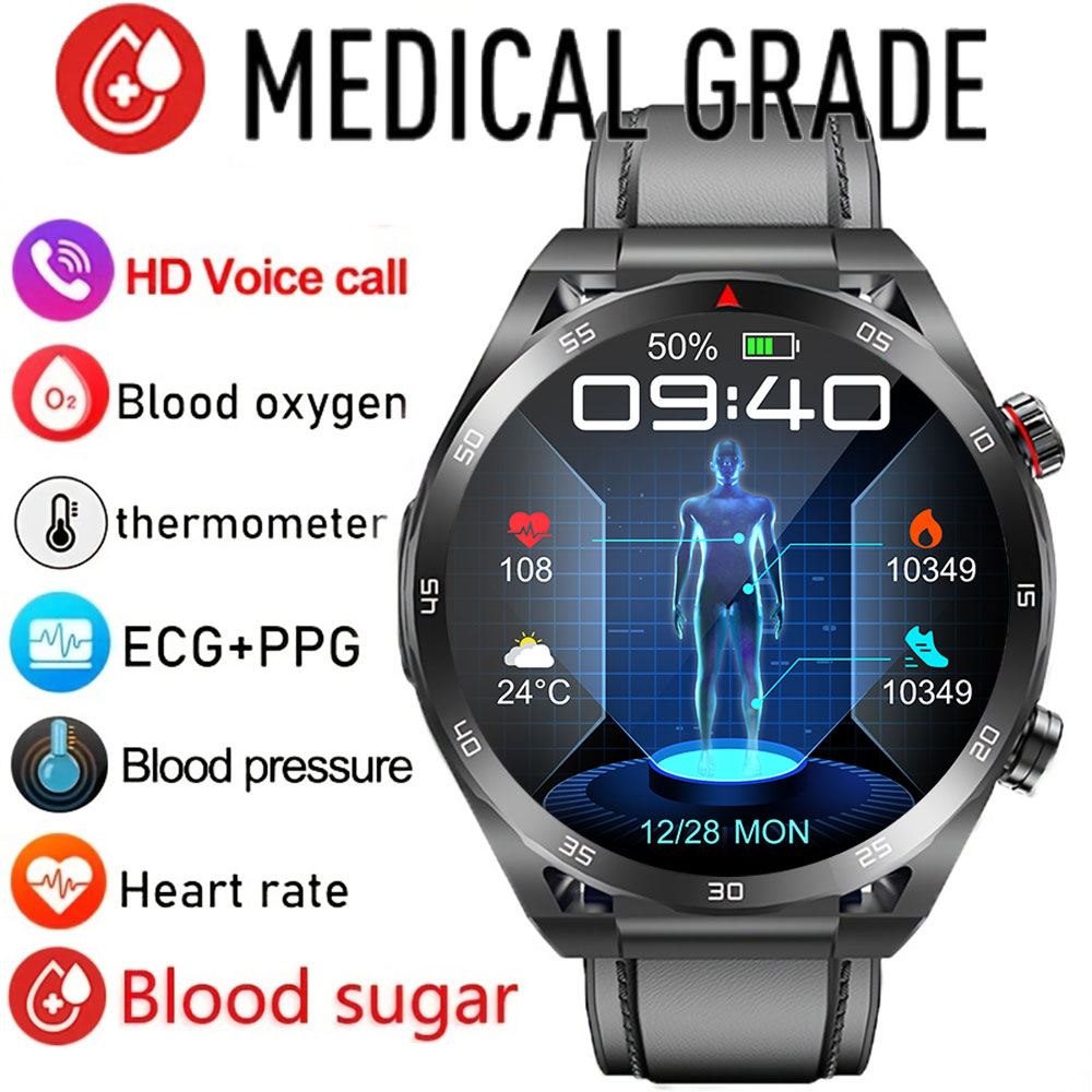 Novo Medidor De Glicose Sanguínea Não-Invasivo No Sangue Smart Watch ECG + PPG Monitoramento Da Saúde Do Homem Voz Smartwatch Para HUAWEI