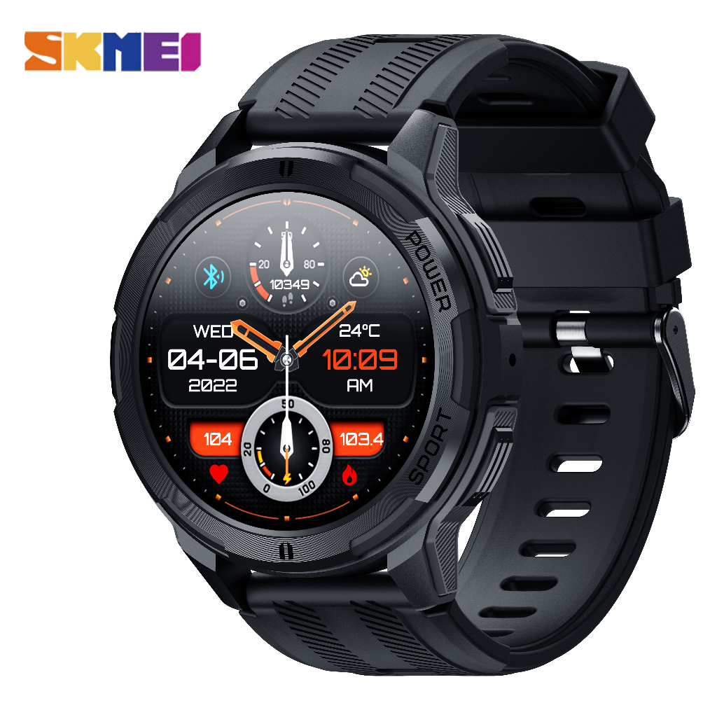 Relógio Inteligente SKMEI AMOLED HD 466 * 466 Resolução Da Tela Bluetooth Chamada Telefônica Smartwatch Monitoramento Freqüência Cardíaca À Prova D'água B73 - Mobile & Gadgets