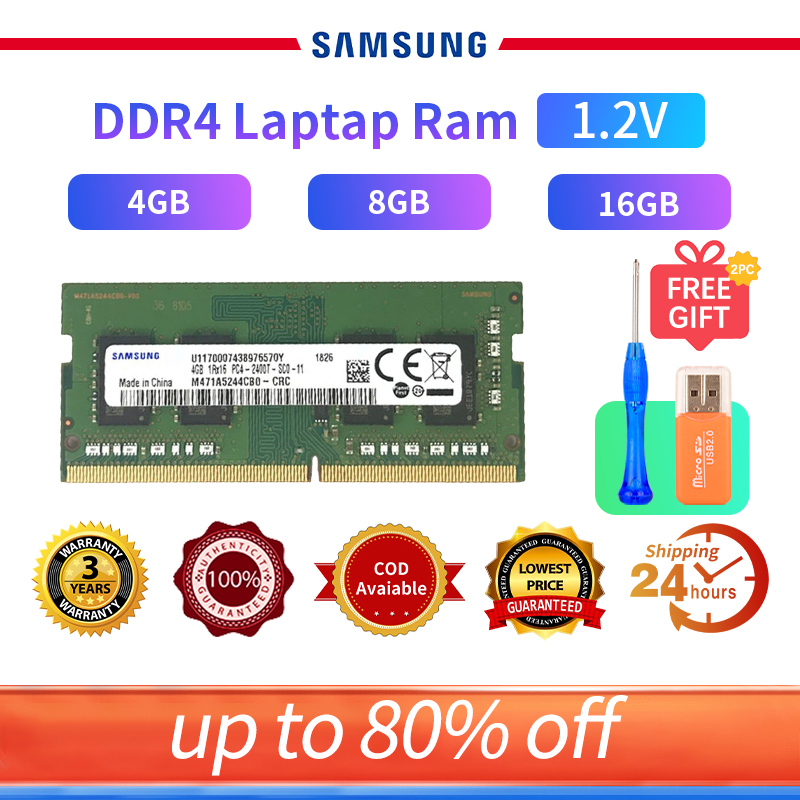 【 24H Envio COD 】 Original Caderno Samsung RAM DDR4 4GB 8GB 16GB Memória De Notebook 2133 2400 2666 3200MHZ SODIMM PC4 1.2V 260PIN