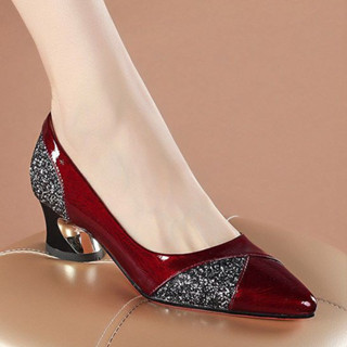 Saltos Altos Mulheres Plataforma 2023 Casual Stilettos Dance Party Ladies Pumps PU Sem Escorregamento Correias Sólidas De Verão Sapatos Apontados Fêmea