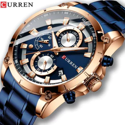 CURREN Relógio Masculino Business Multifuncional Mostrador Mãos Luminosas Esporte Quartzo À Prova D'água 8360 X