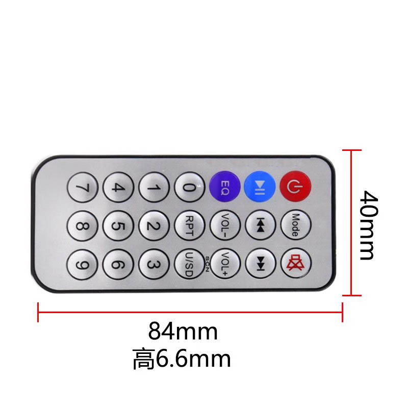 [Fornecimento de estoque pronto] 1pcs 21 botões infravermelho Controle Remoto 38khz Bluetooth Placa de decodificação MP3